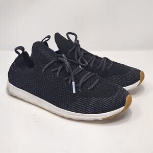 Native Men AP Nova Liteknit Black Casual Sneaker Shoe Size 6 Lightweight Lace Up